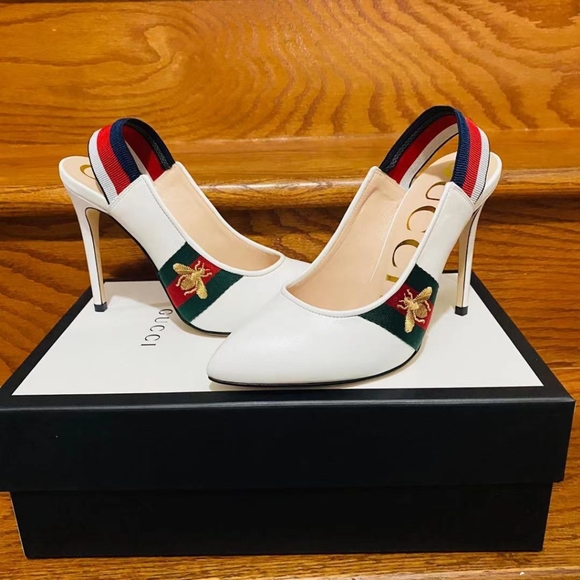 Gucci Calfskin Web Heels - Picture 8 of 11